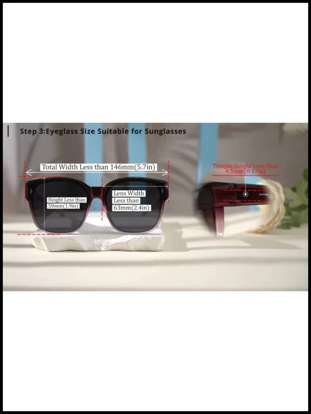 Fit Over Glasses Sunglasses - Polarized Square Shades for Driving